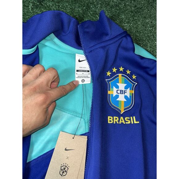 Nike Dri-FIT Brazil Strike 2024 Men's Size M Anthem Soccer Jacket - Picture 4 of 9